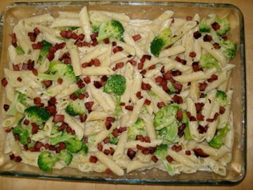 Penne com brócolis