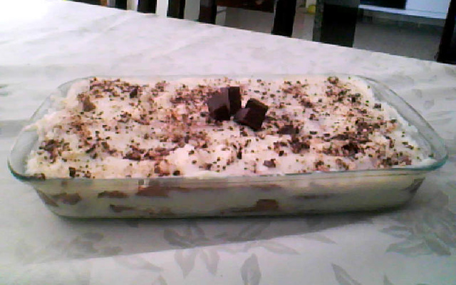 Pavê de bolacha champagne