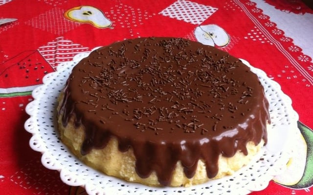 Cheesecake prático com ganache