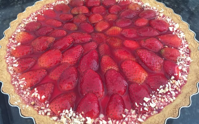 Torta gelada de morango