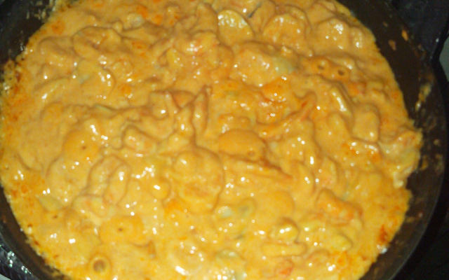 Camarão com requeijão