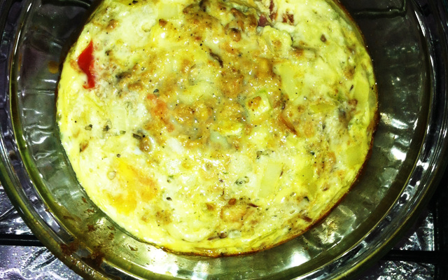 Omelete de atum fácil assado