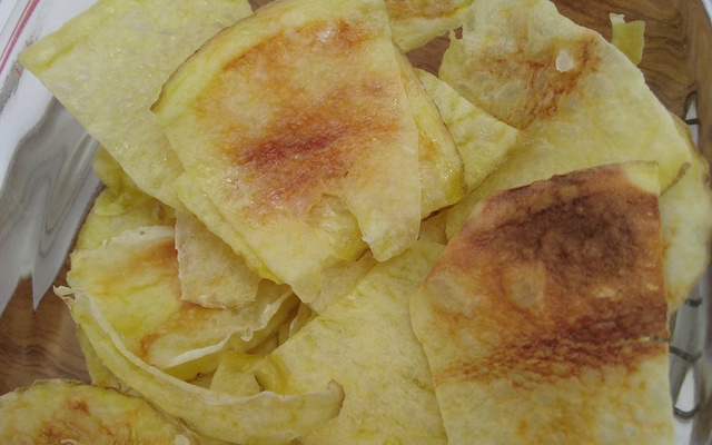 Batata chips de micro-ondas