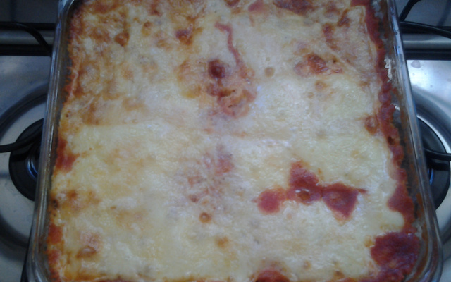 Arroz à parmegiana de forno