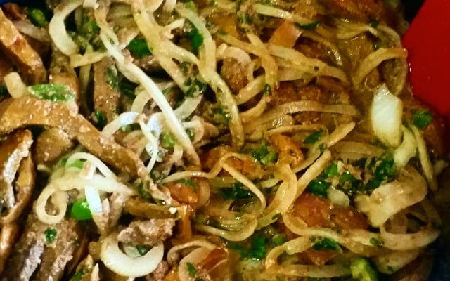 Isca de fígado no limão