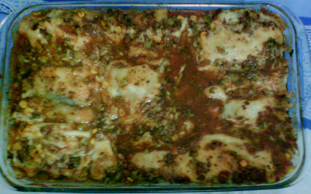 Lasanha de berinjela com brocólis