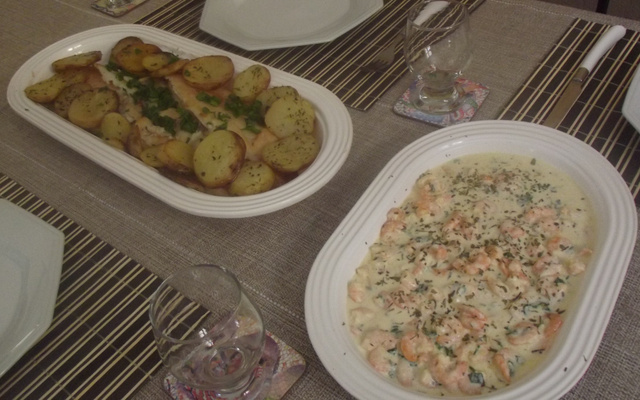 Filé de pescada ao forno