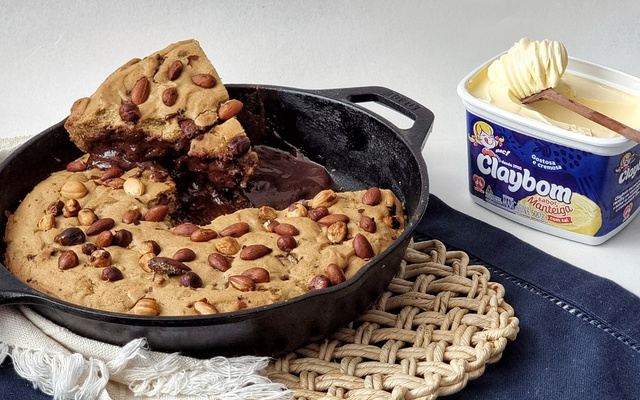 Cookie recheado de frigideira