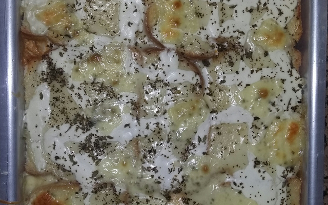 Torta de pão de forma simples - com carne moída