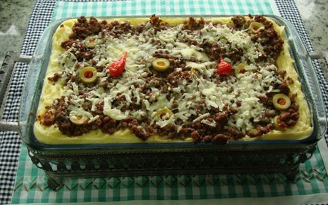 Batata e carne moída ao forno do Lúcio Cezar