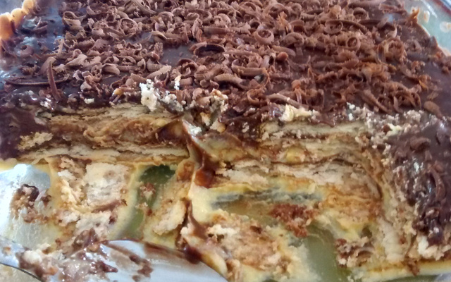 Pavê de baunilha e chocolate