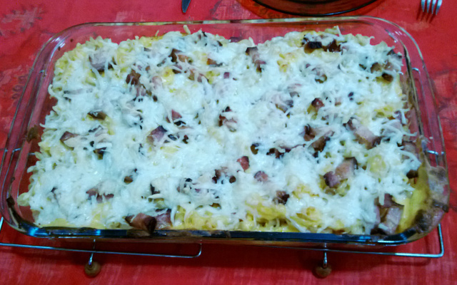 Macarrão com queijo a dois