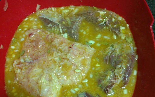 Fraldinha assada com mostarda e mel