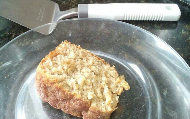 Bolo de banana, sem farinha, sem açúcar e sem leite