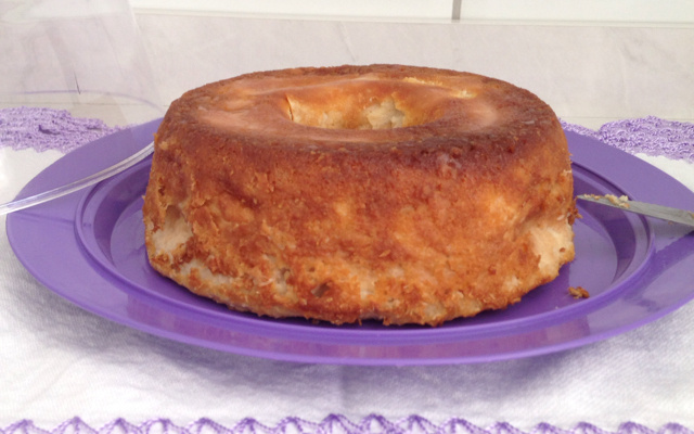 Pudim assado de pão francês