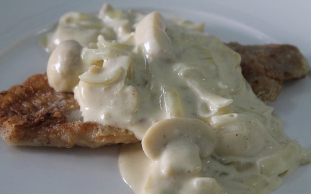 Peixe ao molho de sidra