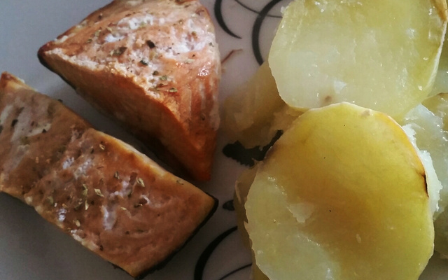 Salmão com batata