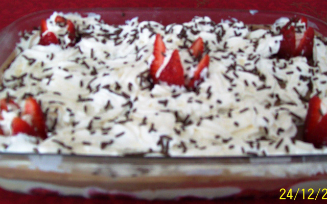 Bombom de morango no pirex