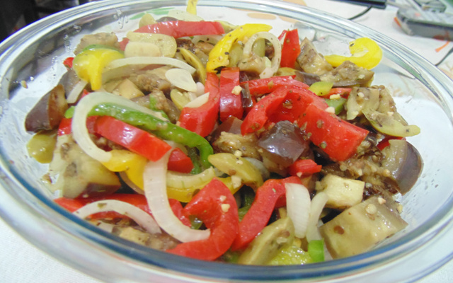 Salada de berinjelas ao forno