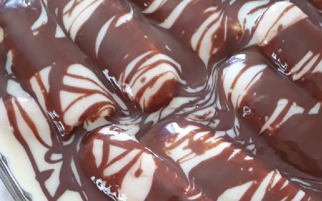 Pavê de chocolate preto e branco