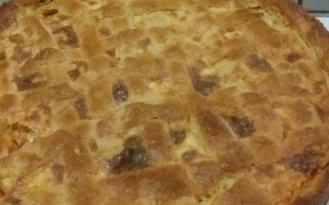 Torta de frango com cream cheese e milho