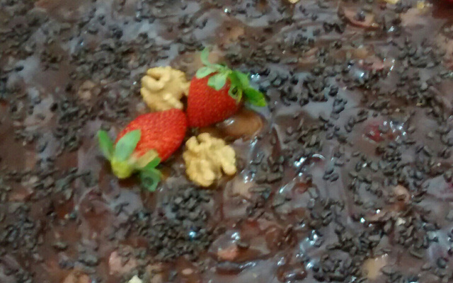 Pavê de chocolate com morango