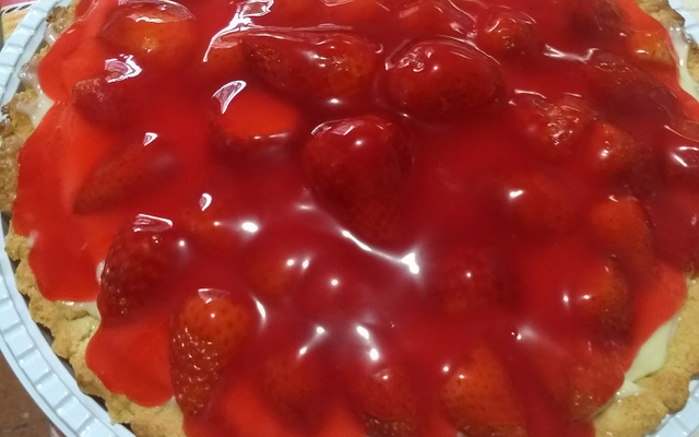 Torta de morango prática