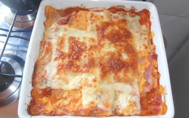 Lasanha de frango cremoso da Ju