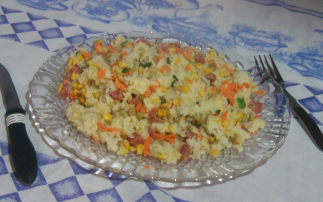 Arroz de panela de pressão da Josi