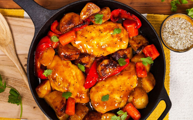 Peito de peru com batatas