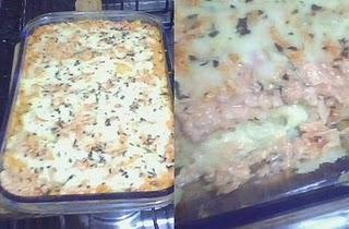 Bolinha de queijo com molho de frango