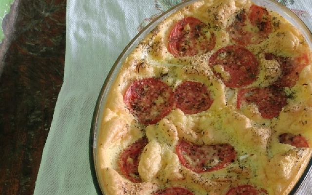 Frigideira de carne de siri com camarão fresco