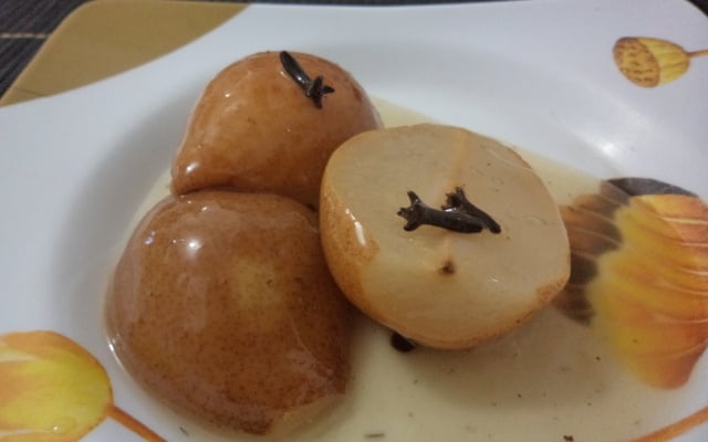 Doce de peras em calda diet