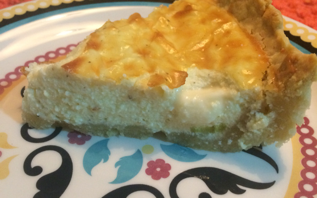 Quiche de queijo e alho poró