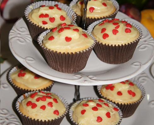 Cupcake de Nozes com Chocolate Branco