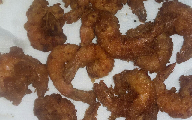 Camarão empanado crocante