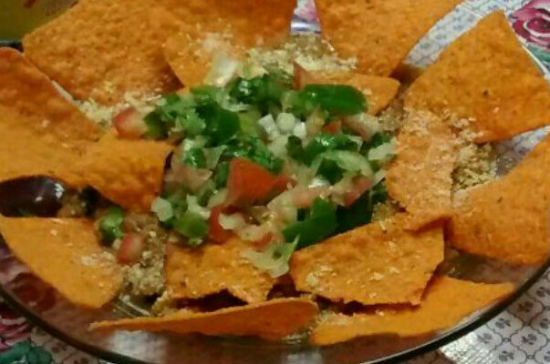 Chili mexicano com vinagrete de coentro