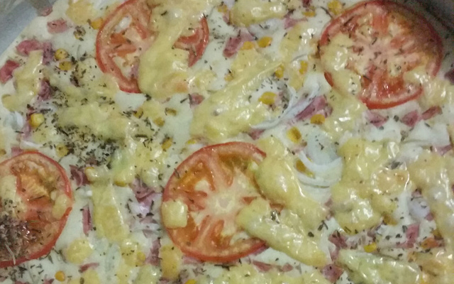 Pizza rápida de liquidificador