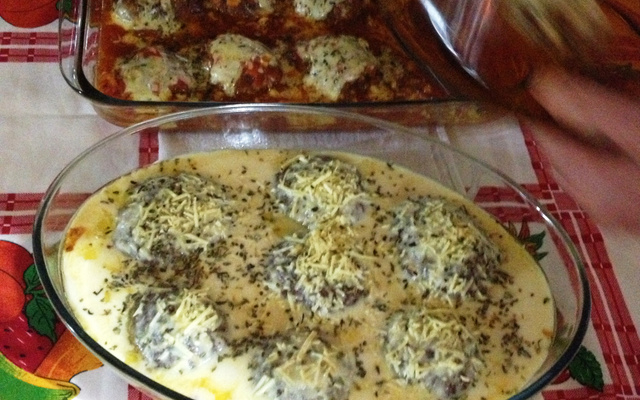 Polpetone assado e recheado