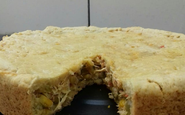 Torta de creme de leite com palmito