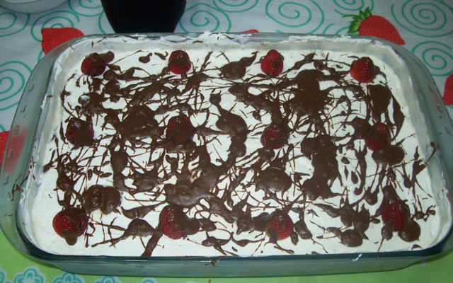 Sobremesa deliciosa de morango