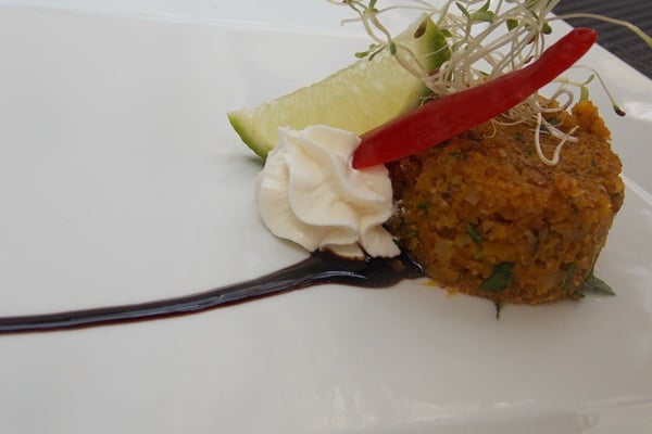 Quibe assado de abóbora com castanha-do-pará