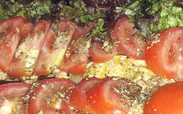 Crepioca de frango e repolho