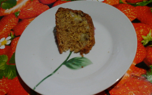 Bolo misto de banana, polvilho e arroz