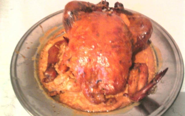 Frango assado com gengibre