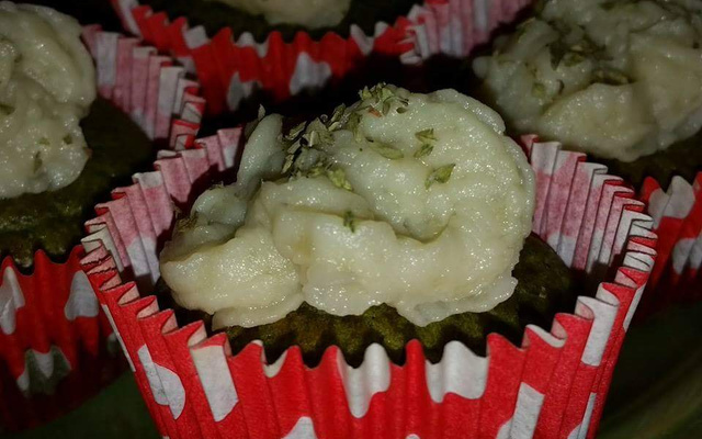 Cupcake salgado de espinafre