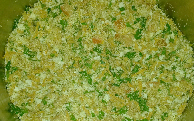 Farofa com creme de cebola