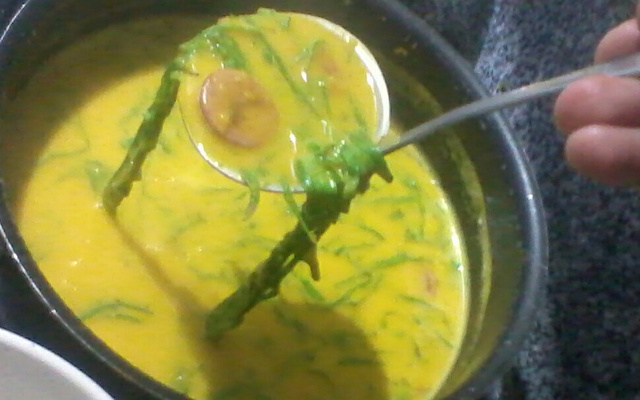 Sopa de abóbora com calabresa