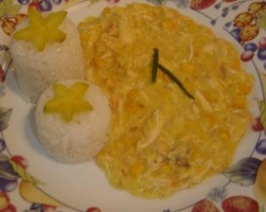 Frango com creme de milho