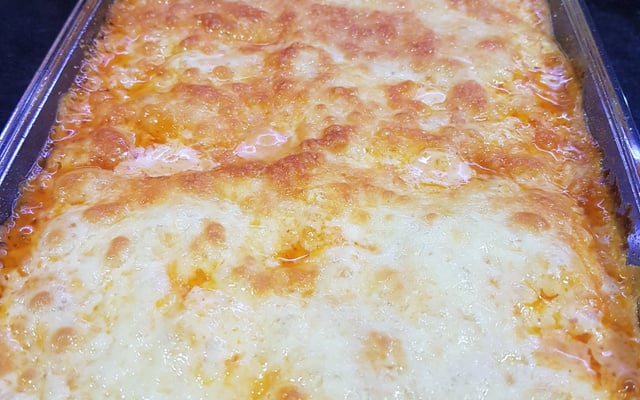 Frango desfiado ao creme de milho